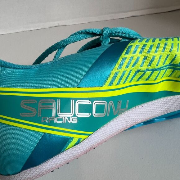Saucony Ballista 2 Shoes Track & Field Racing Spikes Green Blue Women's 10.5 - Picture 9 of 12